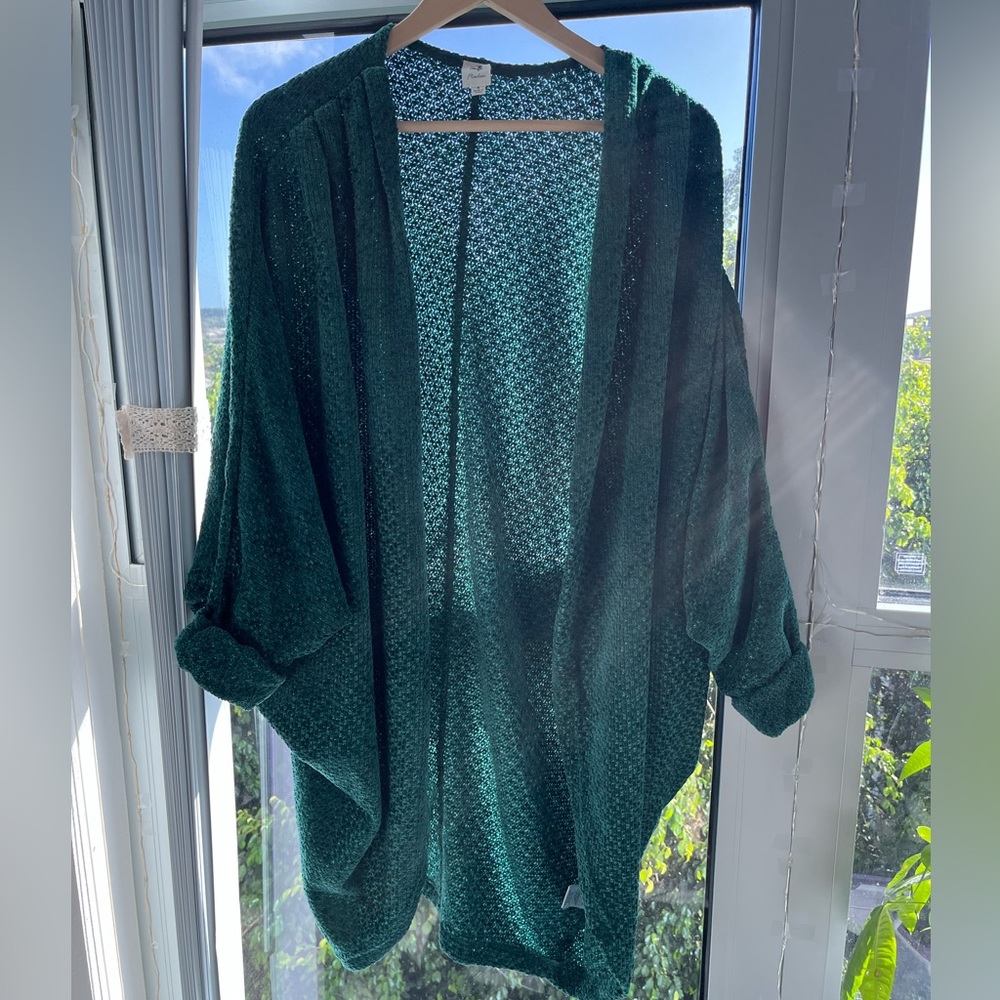 Green cardigan